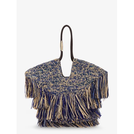 Goldentime raffia shoulder bag