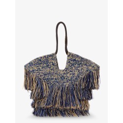 Goldentime raffia shoulder bag