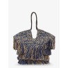 Goldentime raffia shoulder bag
