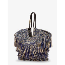 Goldentime raffia shoulder bag