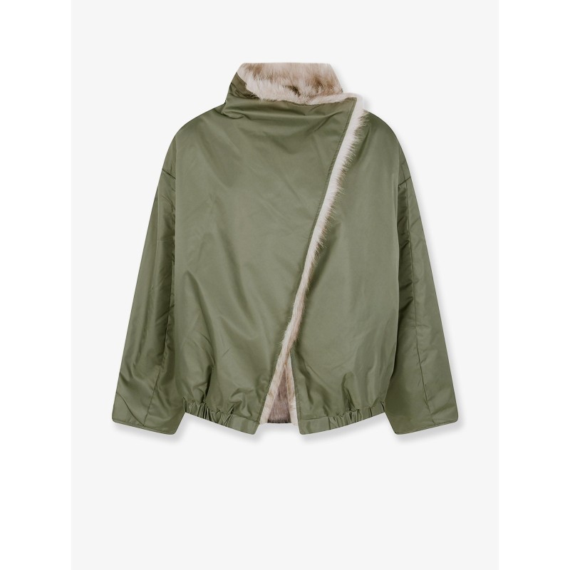 Vera reversible nylon and synthetic fur jacket
