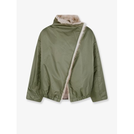 Vera reversible nylon and synthetic fur jacket