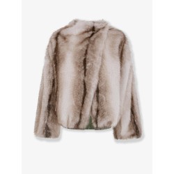 Vera reversible nylon and synthetic fur jacket