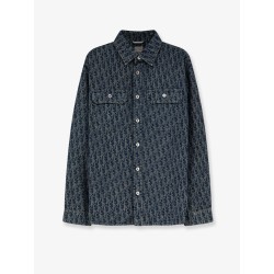 Denim shirt with all-over Dior Oblique motif
