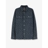 Denim shirt with all-over Dior Oblique motif