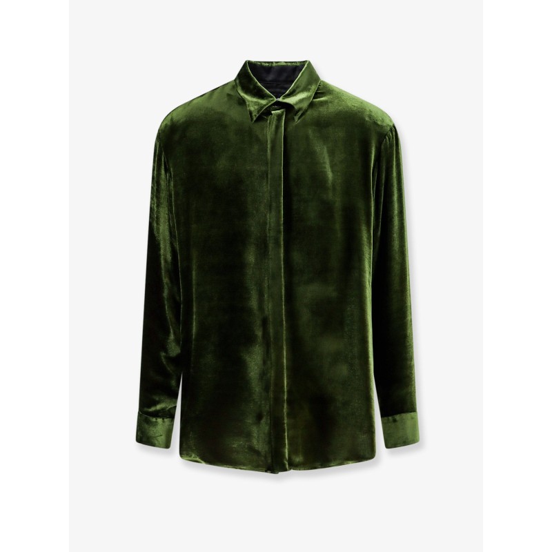 Viscose and silk blend shirt