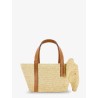 Elephan rafia and leather handbag
