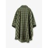 Madras wool cape coat