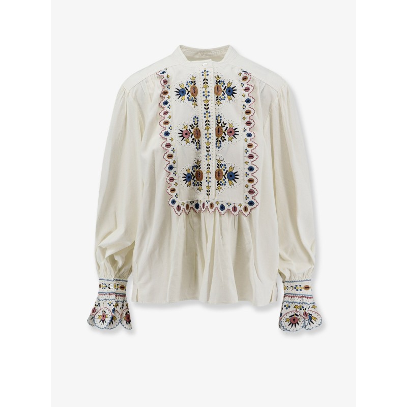 Monique viscose blend shirt with embroidery