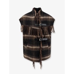 Ginesa sleeveless jacket with fringes
