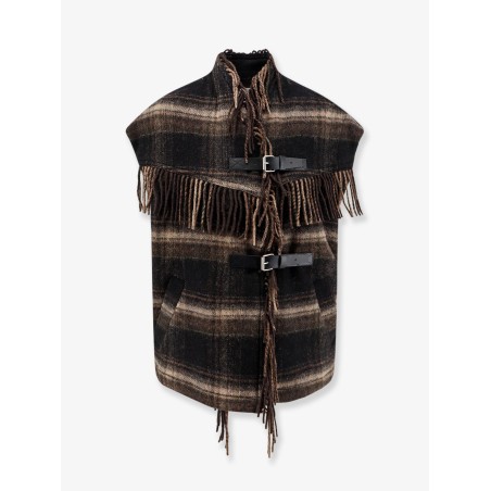 Ginesa sleeveless jacket with fringes