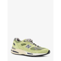 Mesh and suede sneakers with side logo