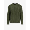 Cotton sweater with embroidered logo on the front