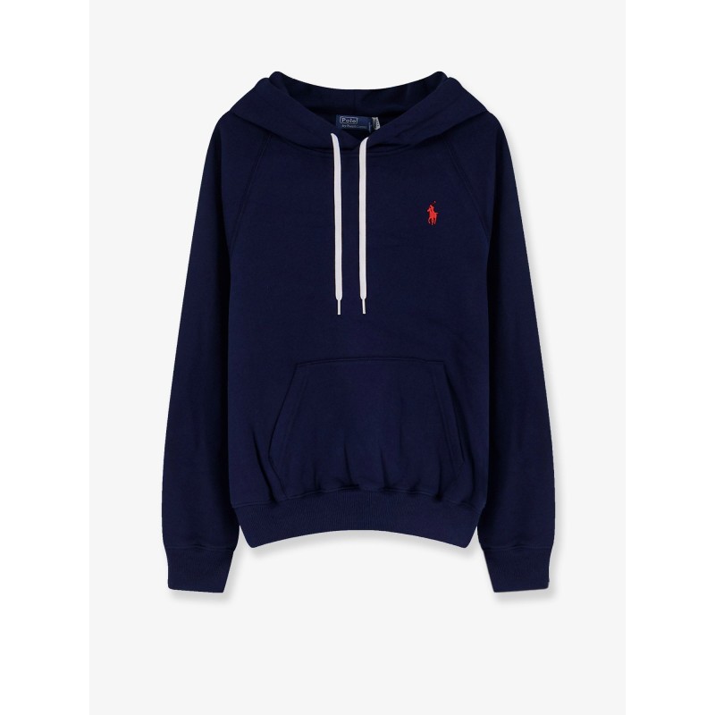 Cotton blend sweatshirt with embroidered logo
