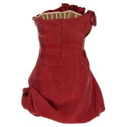 Asymmetrical dress with pleats