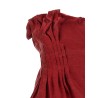 Asymmetrical dress with pleats