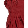 Asymmetrical dress with pleats