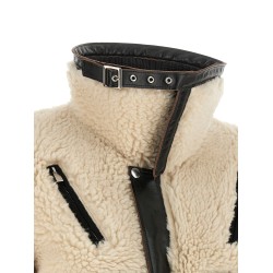 Shearling effect wool jacket