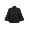 Poplin shirt with wide sleeves