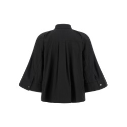 Poplin shirt with wide sleeves