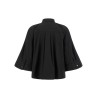 Poplin shirt with wide sleeves