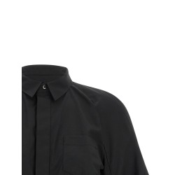Poplin shirt with wide sleeves