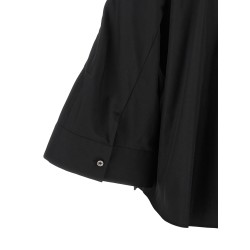 Poplin shirt with wide sleeves