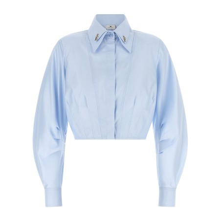 Cropped shirt with charms