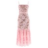 'Pink Crochet Lace Midi' dress