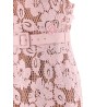 'Pink Crochet Lace Midi' dress