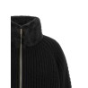 Cardigan with fur insert