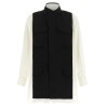 Hybrid shirt with front panel model.