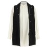 Hybrid shirt with front panel model.