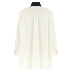 Hybrid shirt with front panel model.