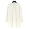 Hybrid shirt with front panel model.