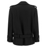Double-breasted belted coat