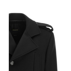 Double-breasted belted coat