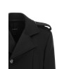 Double-breasted belted coat