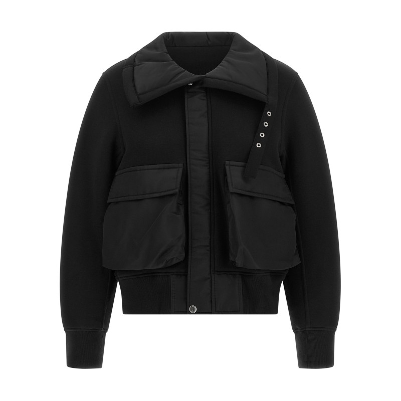 Terry cloth-effect fabric jacket
