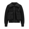 Terry cloth-effect fabric jacket