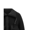 Terry cloth-effect fabric jacket