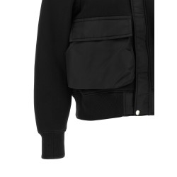 Terry cloth-effect fabric jacket