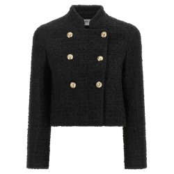 Double-breasted Tweed Short Jacket