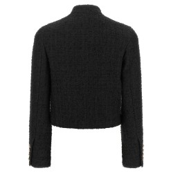 Double-breasted Tweed Short Jacket