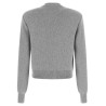 Sculpture button crew neck cardigan