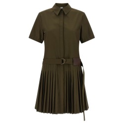 Pleated chemisier dress