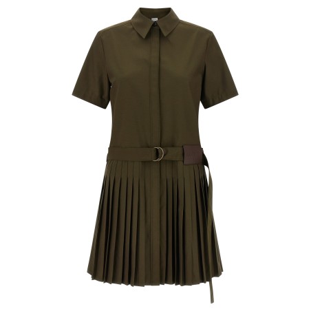 Pleated chemisier dress