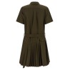 Pleated chemisier dress