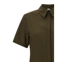 Pleated chemisier dress
