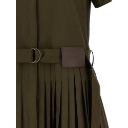 Pleated chemisier dress